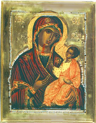 Иверская икона Божией Матери. 60-е гг. XVII в. (ГИМ, музей Новодевичий монастырь)